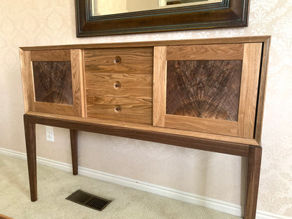 Custom Handcrafted Butternut and Walnut Sideboard