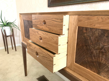 Custom Handcrafted Butternut and Walnut Sideboard