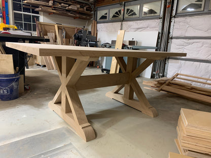 Custom Farmhouse Trestle Dining Table
