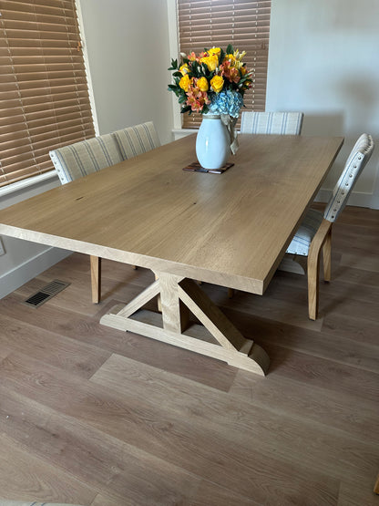Custom Farmhouse Trestle Dining Table