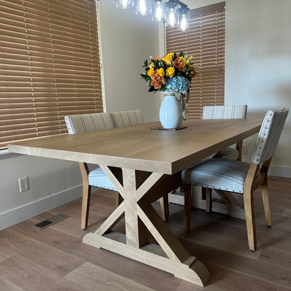 Custom Farmhouse Trestle Dining Table