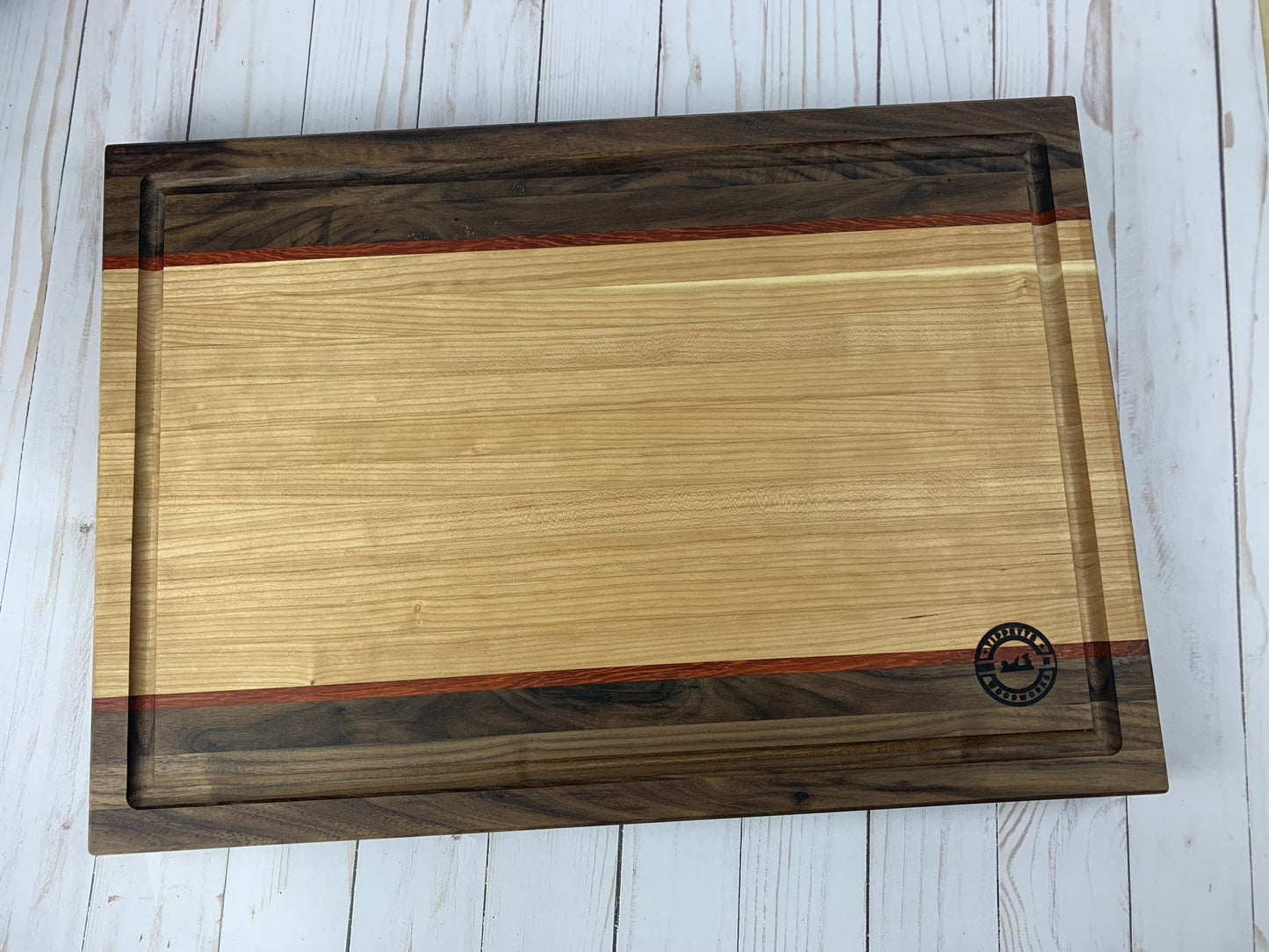 Large Cutting Board Cherry/Walnut/Padauk