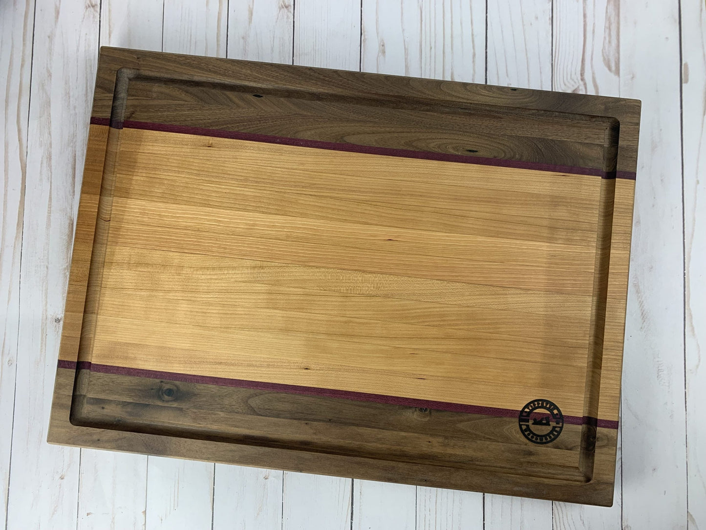 Large Cutting Board Cherry/Walnut/Purpleheart